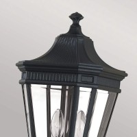 Latarnia słupkowa Cotswold Lane - 2 źródła światła - Czarny