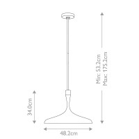 Lampa wisząca Darwin - 1 źródło światła - Matowa biel