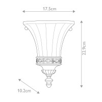 Kinkiet typu uplighter Drawing Room - 1 źródło światła - Orzech włoski