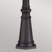 Duża latarnia uliczna English Bridle - 3 źródła światła - Czarny