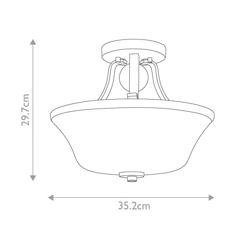 Półplafon Evington - 2 źródła światła - Satynowy nikiel