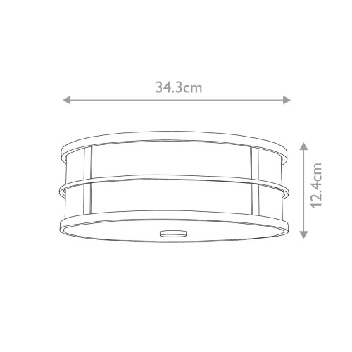 Plafon Fusion - 3 źródła światła - Grecki brąz