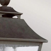 Duża latarnia naścienna Galena - 3 źródła światła - Ciemnobrązowy