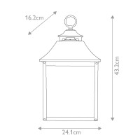 Latarnia naścienna Galena - 2 źródła światła - Ciemnobrązowy