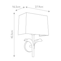 Kinkiet Georgia - 1 źródło światła - Postarzane żelazo