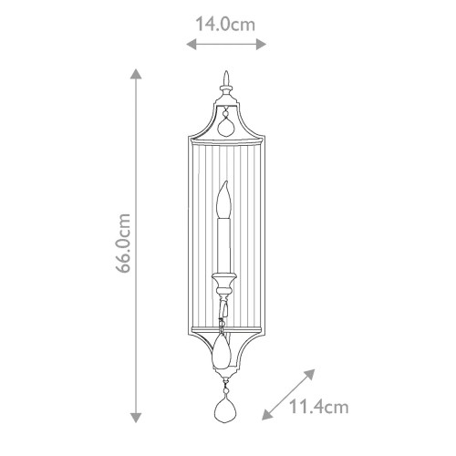 Kinkiet Gianna - 1 źródło światła - Srebrny