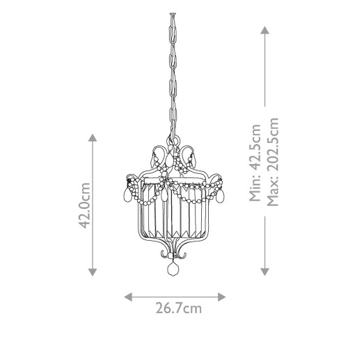 Lampa wisząca Gianna - 1 źródło światła - Srebrny