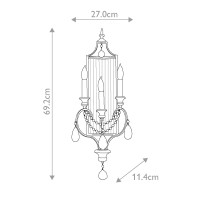 Kinkiet Gianna - 3 źródła światła - Srebrny