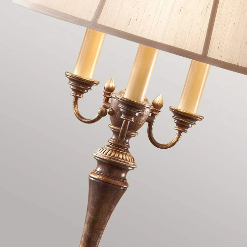 Lampa podłogowa Gibson - 4 źródła światła - Ciemnobrązowy