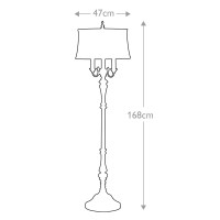 Lampa podłogowa Gibson - 4 źródła światła - Ciemnobrązowy