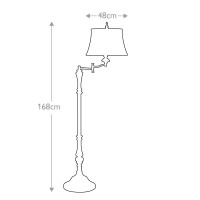 Lampa podłogowa Gibson - 1 źródło światła - Ciemnobrązowy