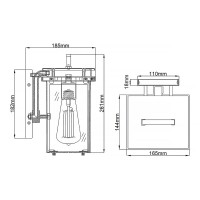 Mała latarnia naścienna Glenview - 1 źródło światła - Antyczny brąz