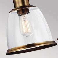 Lampa wyspowa Hobson - 3 źródła światła - Postarzany mosiądz