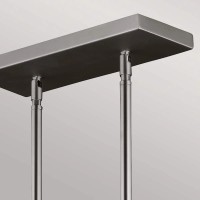 Lampa wyspowa Hobson - 3 źródła światła - Satynowy nikiel