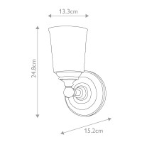 Kinkiet Huguenot Lake - 1 źródło światła - Polerowany chrom