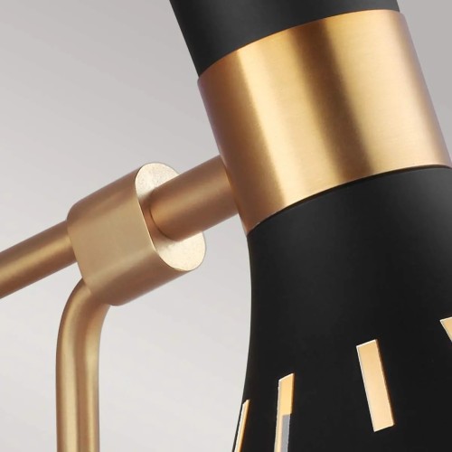 Kinkiet Joan - 1 źródło światła - Czarny, oksydowany mosiądz