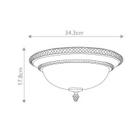 Plafon Kelham Hall - 2 źródła światła - Florenckie złoto, brytyjski brąz