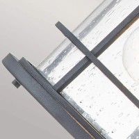 Średnia latarnia naścienna Lighthouse - 1 źródło światła - Teksturowana czerń