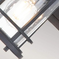 Mała latarnia naścienna Lighthouse - 1 źródło światła - Teksturowana czerń