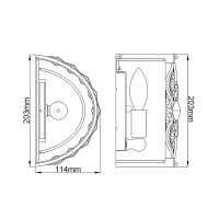 Kinkiet Lucia - 1 źródło światła - Oksydowane srebro