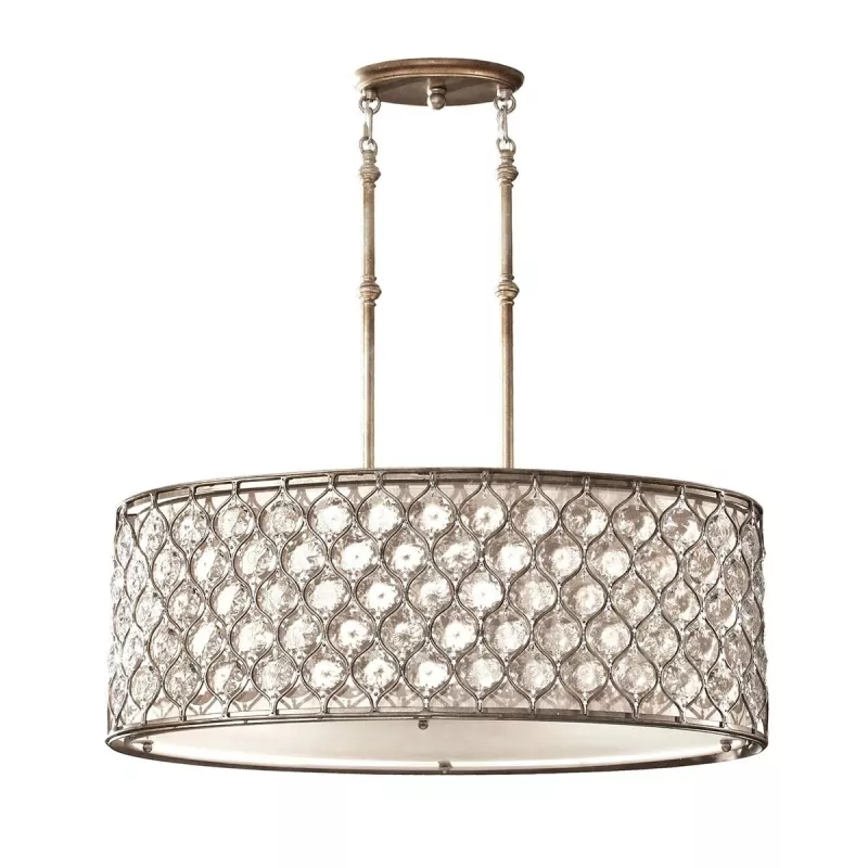 Lampa wisząca Lucia - 3 źródła światła - Oksydowane srebro - Wersja A