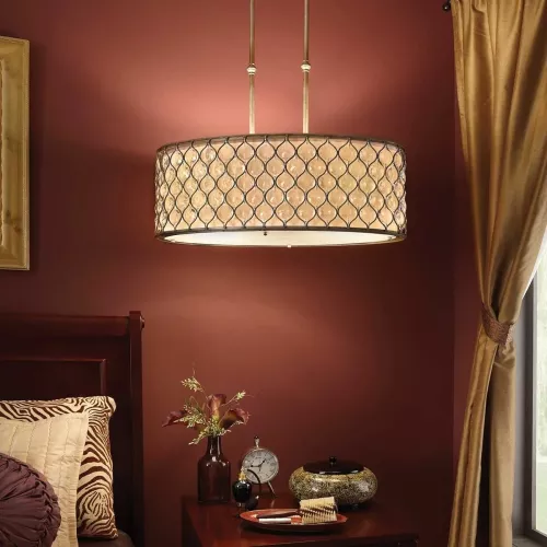 Lampa wisząca Lucia - 3 źródła światła - Oksydowane srebro - Wersja A