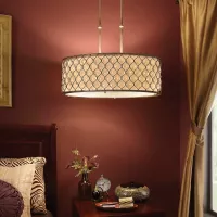 Lampa wisząca Lucia - 3 źródła światła - Oksydowane srebro - Wersja A