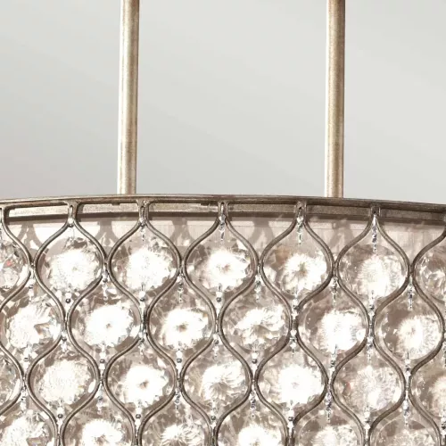 Lampa wisząca Lucia - 3 źródła światła - Oksydowane srebro - Wersja A