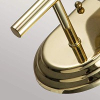 Kinkiet Malibu - 1 źródło światła - Polerowany mosiądz