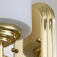 Kinkiet Malibu - 1 źródło światła - Polerowany mosiądz