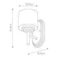 Kinkiet Malibu - 1 źródło światła - Polerowany mosiądz