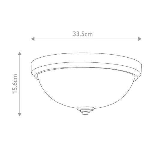 Plafon Malibu - 2 źródła światła - Szczotkowany mosiądz
