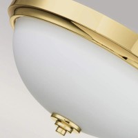 Plafon Malibu - 2 źródła światła - Polerowany mosiądz