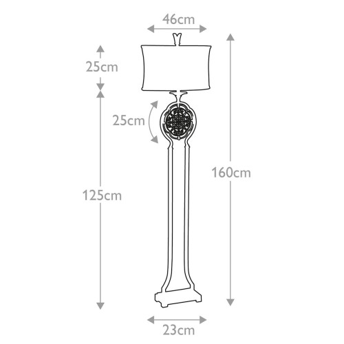 Lampa podłogowa Marcella - 1 źródło światła - Brytyjski brąz