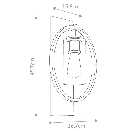 Kinkiet Marlena - 1 źródło światła - Polerowany chrom