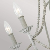 Żyrandol Maryville - 6 źródeł światła - Przecierany szary