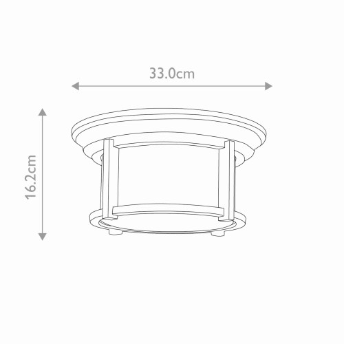 Plafon Merrill - 2 źródła światła - Czarny