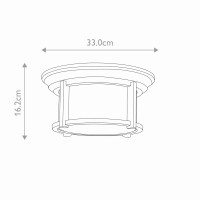 Plafon Merrill - 2 źródła światła - Czarny