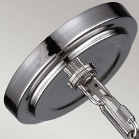 Mała lampa wisząca Parkman - 1 źródło światła - Polerowany nikiel