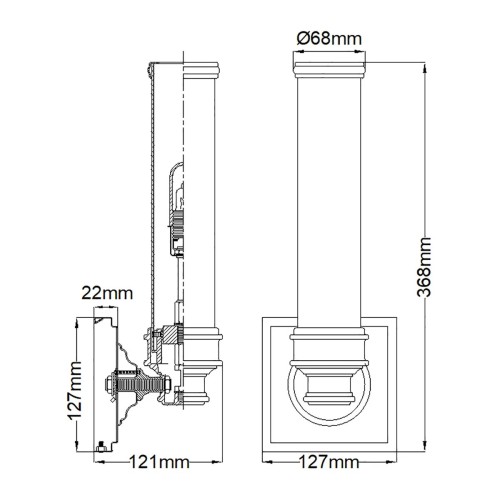 Kinkiet Payne - 1 źródło światła - Polerowany chrom