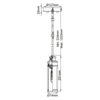 Mała lampa wisząca Payne - 1 źródło światła - Polerowany chrom