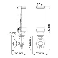 Kinkiet Payne OR - 1 źródło światła - Polerowany chrom