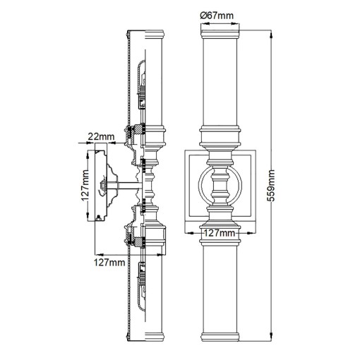 Kinkiet Payne OR - 2 źródła światła - Polerowany chrom