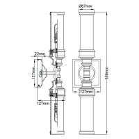 Kinkiet Payne OR - 2 źródła światła - Polerowany chrom