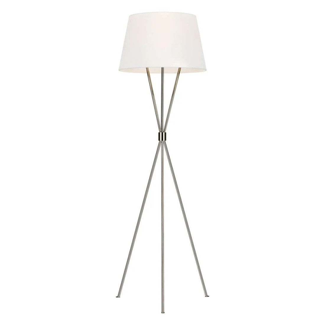 Lampa podłogowa Penny - 1 źródło światła - Polerowany nikiel