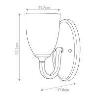 Kinkiet Perry - 1 źródło światła - Polerowany chrom