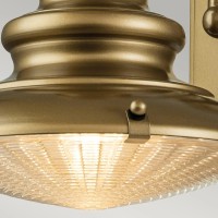 Mała latarnia naścienna Redding Station - 1 źródło światła - Postarzany brąz