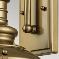 Mała latarnia naścienna Redding Station - 1 źródło światła - Postarzany brąz