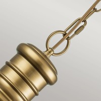 Średnia latarnia wisząca Redding Station - 1 źródło światła - Postarzany brąz