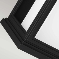 Duża latarnia naścienna Roscoe - 1 źródło światła - Teksturowana czerń